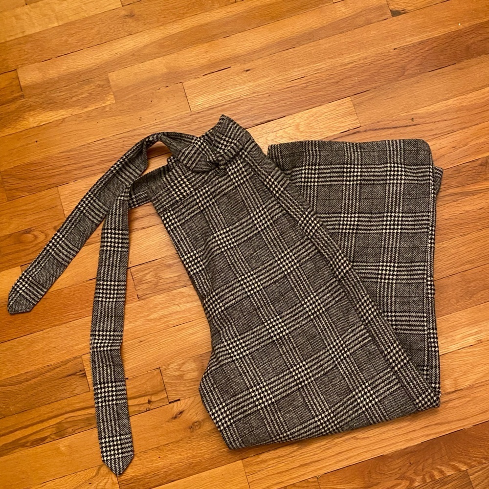 Zara high waisted white and black pants - Picture 6 of 7